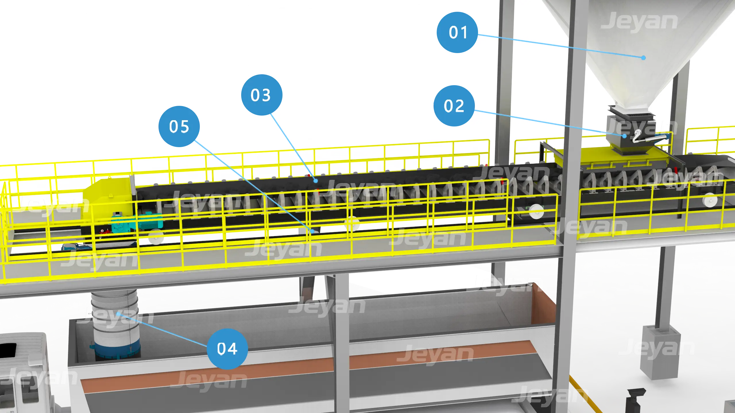 TA Open Vehicle Loading Spout Structure Diagram